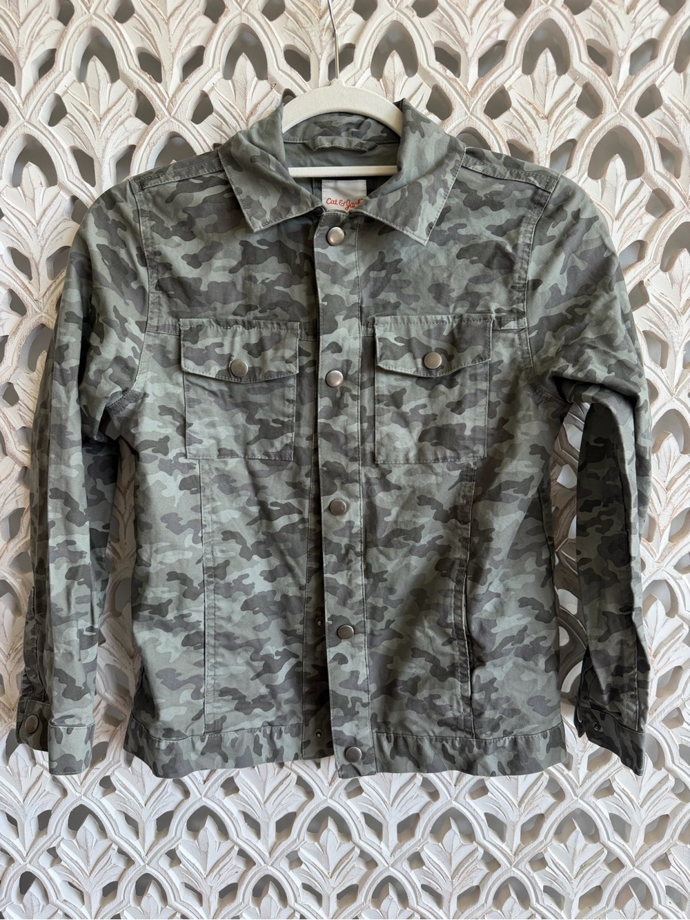 Cat & Jack Camo Utility Jacket Boys Size 8/10